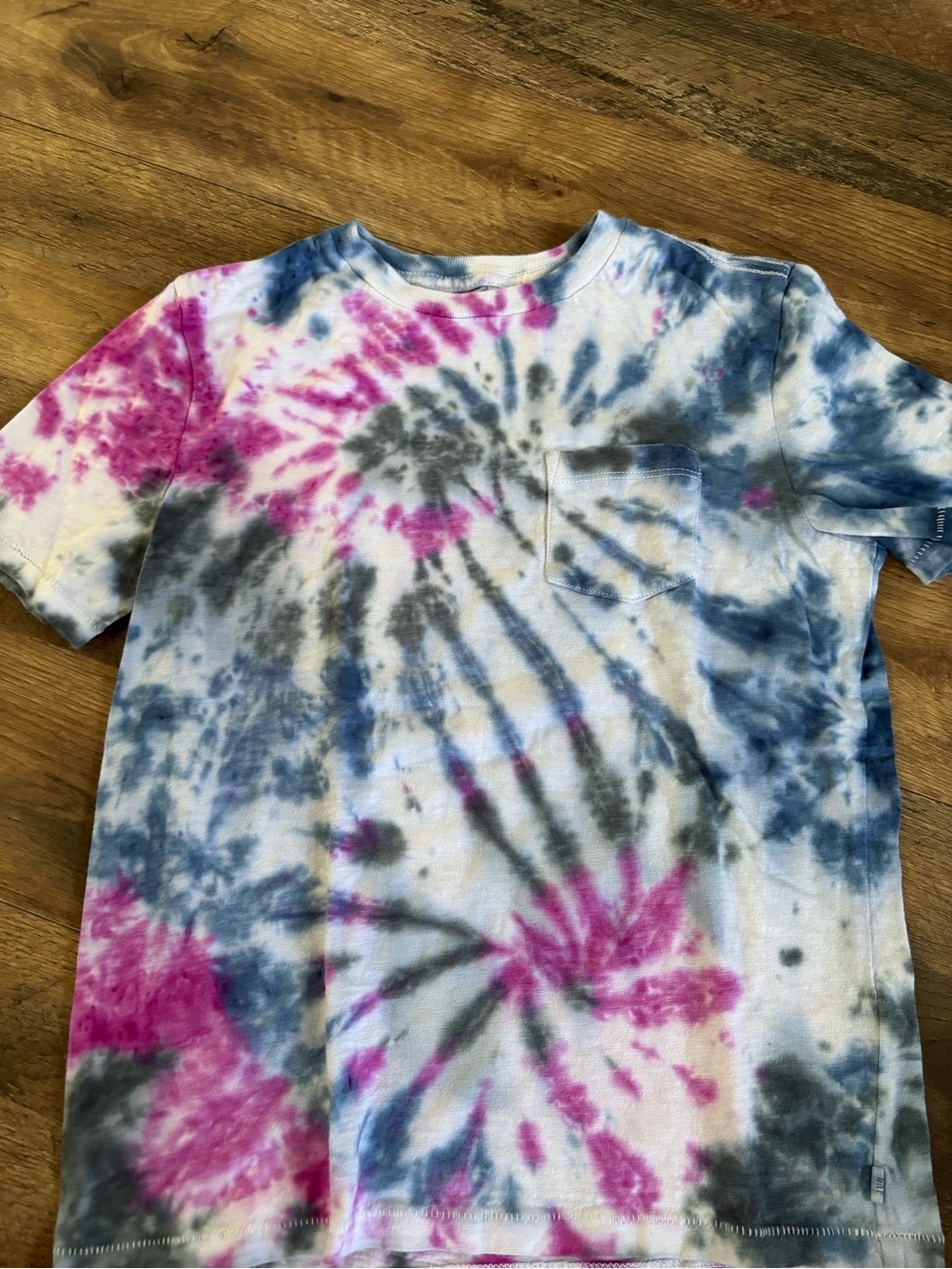 GAP Tie-Dye Pocket Tee - Pink, Blue & Gray